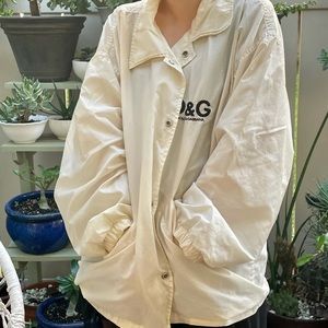Authentic Dolce & Gabbana Lightweight Beige Jacket Unisex sz L
